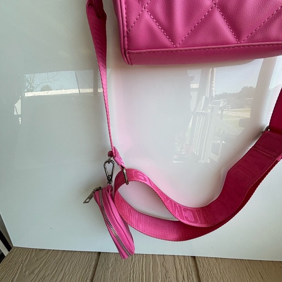 Steve Madden Pink Quilted Satchel with Silver Hardware - Picture 7 of 10